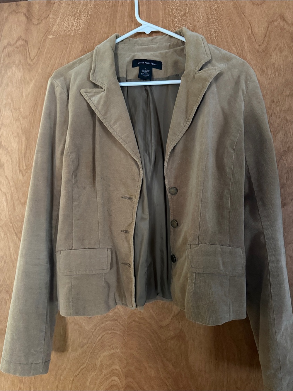 Calvin Klein Jeans Women's Corduroy Blazer in Brown Size Medium